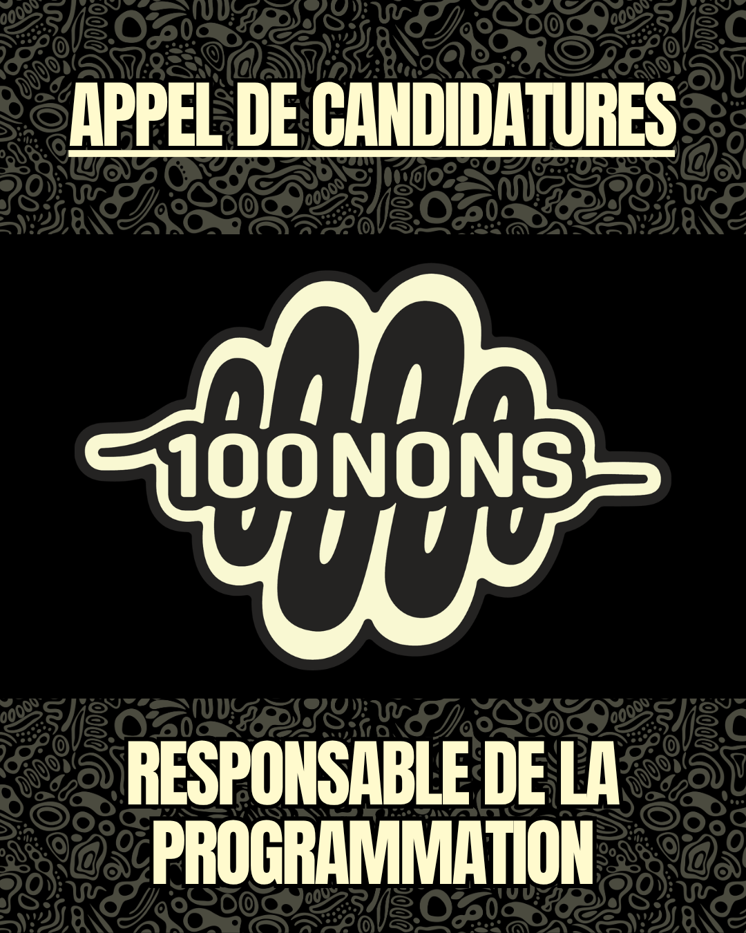 Appel de candidatures – Responsable de la programmation